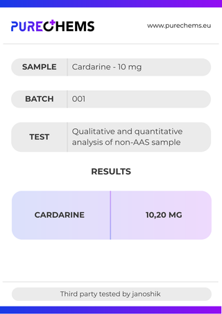 Cardarine (GW-501516) - 10mg x 60 capsules Certificate of Analysis