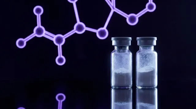 BPC-157 and TB-500 research peptide vials side by side for laboratory research use only